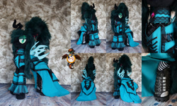 Size: 1660x1000 | Tagged: safe, artist:essorille, queen chrysalis, changeling, changeling queen, clothes, dress, irl, photo, plushie, solo