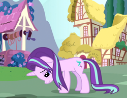Size: 868x674 | Tagged: safe, screencap, starlight glimmer, pony, unicorn, all bottled up, cropped, female, magically drained, mare, solo, tired