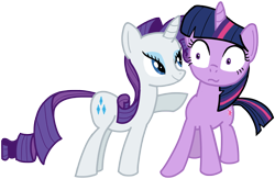 Size: 2460x1600 | Tagged: safe, artist:transparentpony, derpibooru import, rarity, twilight sparkle, pony, unicorn, duo, duo female, female, mare, multicolored mane, purple coat, purple mane, white coat