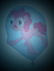 Size: 900x1172 | Tagged: safe, artist:thegamefilmguruman, pinkie pie, earth pony, pony, balloon, pinkie pie trapped in a balloon, solo, then watch her balloons lift her up to the sky