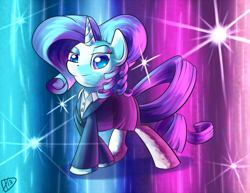 Size: 1100x850 | Tagged: safe, artist:paradigmpizza, rarity, pony, unicorn, alternate hairstyle, classy, clothes, solo, suit, tuxedo