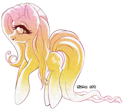 Size: 1926x1716 | Tagged: safe, artist:g-malcott, fluttershy, pegasus, pony, female, mare, pink mane, solo, yellow coat