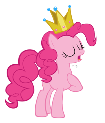 Size: 10000x11760 | Tagged: safe, artist:purplefairy456, pinkie pie, earth pony, pony, absurd resolution, crown, simple background, transparent background, vector