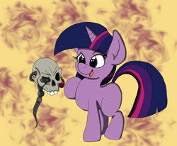 Size: 1361x1119 | Tagged: safe, artist:wazzart, derpibooru import, twilight sparkle, blank flank, crossover, servo skull, warhammer (game), warhammer 40k, zot