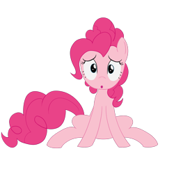 Size: 2000x2000 | Tagged: safe, artist:dragonfoorm, pinkie pie, earth pony, pony, female, mare, simple background, sitting, solo, transparent background, vector, wide eyes