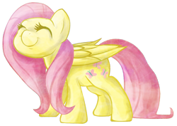 Size: 1000x707 | Tagged: safe, artist:mintykoneko, fluttershy, pegasus, pony, female, mare, smiling, solo