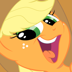 Size: 989x989 | Tagged: safe, artist:pikachux1000, applejack, earth pony, pony, female, mare, reaction image, smeel