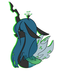 Size: 2000x2500 | Tagged: safe, artist:katyusha, queen chrysalis, changeling, changeling queen, female, simple background, white background