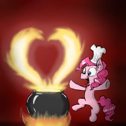 Size: 800x800 | Tagged: safe, artist:ichibangravity, pinkie pie, earth pony, pony, cauldron, female, mare