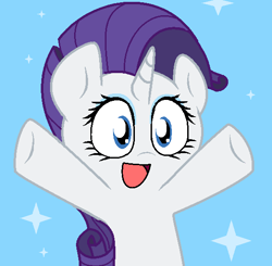 Size: 565x554 | Tagged: safe, artist:pupster0071, rarity, pony, unicorn, female, mare, nya, purple mane, solo, white coat