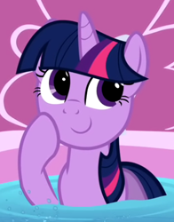 Size: 363x462 | Tagged: safe, derpibooru import, twilight sparkle, oh you, reaction image, smiling