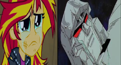 Size: 1018x544 | Tagged: safe, sunset shimmer, equestria girls, crying, defeated, megatron, sad, sunsad shimmer, the transformers: the movie, transformers