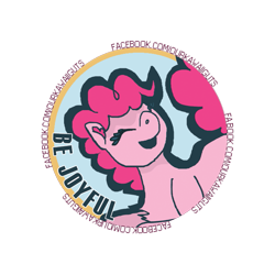 Size: 701x701 | Tagged: safe, artist:weepysheep, part of a set, pinkie pie, earth pony, pony, button, eyes closed, simple background, smiling, solo, transparent background