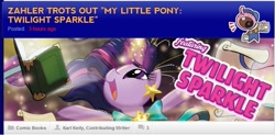 Size: 665x326 | Tagged: safe, derpibooru import, idw, twilight sparkle, comic, interview, micro-series