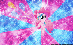 Size: 1920x1200 | Tagged: safe, artist:cloud-twister, pinkie pie, earth pony, pony, crystallized, cutie mark, headband, vector, wallpaper