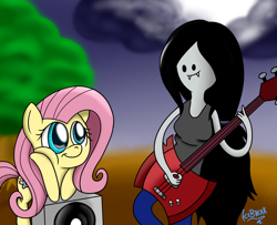 Size: 1600x1300 | Tagged: safe, artist:icebreak23, fluttershy, pegasus, pony, adventure time, crossover, marceline