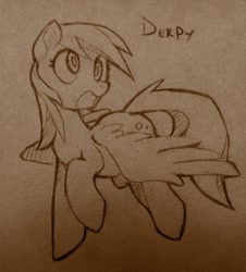 Size: 1274x1412 | Tagged: safe, artist:soulspade, derpy hooves, pegasus, pony, female, mare, monochrome, solo