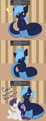 Size: 1257x3272 | Tagged: safe, artist:urpone, oc, oc only, oc:aishu, bat pony, lamia, original species, pony, snake pony, ask, bat pony oc, comic, cyrillic, fetish, mascot, russian, tumblr, vore