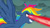 Size: 300x168 | Tagged: safe, derpibooru import, screencap, evil pie hater dash, rainbow dash, pegasus, pony, secrets and pies, eye beams, flying, nightmare, smiling, smirk, solo