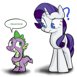 Size: 637x637 | Tagged: safe, artist:kimgoma, rarity, spike, dragon, pony, unicorn, ask, ask-rarity-kor, tumblr