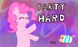 Size: 854x512 | Tagged: safe, artist:seika, pinkie pie, earth pony, pony, cute, party, pink