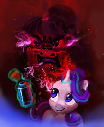 Size: 1150x1400 | Tagged: safe, artist:xbi, starlight glimmer, pony, unicorn, all bottled up, anger magic, bottle, bottled rage, female, magic, mare