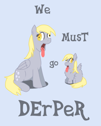 Size: 943x1180 | Tagged: safe, artist:fluffsplosion, derpy hooves, fluffy pony, pegasus, pony, derp, derpception, female, fluffyderpy, mare