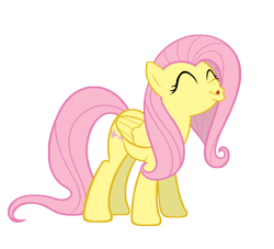 Size: 2200x2000 | Tagged: safe, artist:datnaro, fluttershy, pegasus, pony, kissing, simple background, solo, transparent background, vector