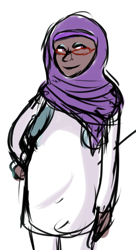 Size: 450x830 | Tagged: safe, artist:friggingodess, rarity, glasses, hijab, humanized, islam, solo, why meph why