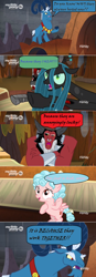 Size: 1334x3854 | Tagged: safe, edit, edited screencap, screencap, cozy glow, grogar, king sombra, lord tirek, queen chrysalis, changeling, changeling queen, pegasus, pony, the beginning of the end, angry, annoyed, comic, dialogue, female, filly, screencap comic, stubborn