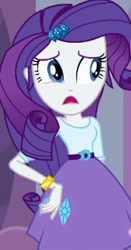 Size: 175x333 | Tagged: safe, screencap, rarity, equestria girls, equestria girls (movie), cropped, reaction image, solo