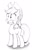 Size: 552x852 | Tagged: safe, artist:macflash2, applejack, earth pony, pony, lineart, monochrome, shocked, solo