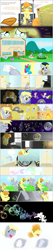 Size: 1728x8146 | Tagged: safe, artist:shwiggityshwah, carrot top, derpy hooves, golden harvest, nurse redheart, screw loose, screwball, bubble, cast, comic, cute, cutie mark, cutie top, cutiespark, filly, origins, wheelchair