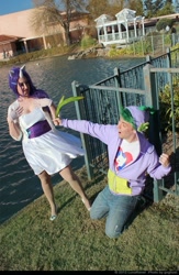 Size: 651x1000 | Tagged: safe, rarity, spike, human, cosplay, irl, irl human, photo