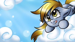 Size: 1920x1080 | Tagged: safe, artist:princesssilverglow, derpy hooves, pegasus, pony, cute, female, mare, solo