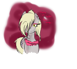 Size: 1500x1350 | Tagged: safe, artist:ambercatlucky2, derpy hooves, pegasus, pony, alternate hairstyle, bedeviled-derpy, female, mare, sad, solo