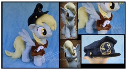 Size: 1116x612 | Tagged: safe, artist:nazegoreng, derpy hooves, pegasus, pony, female, hat, irl, mare, photo, plushie, solo