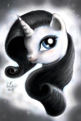 Size: 1124x1674 | Tagged: safe, artist:vixetra, rarity, pony, unicorn, female, horn, mare, solo, white coat