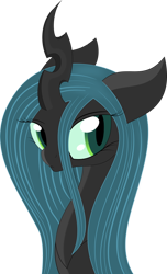 Size: 400x660 | Tagged: safe, artist:ifoxtrax, queen chrysalis, changeling, changeling queen, collaboration, beautiful, bust, cute, cutealis, female, portrait, simple background, solo, transparent background