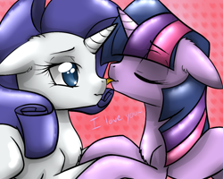 Size: 1000x800 | Tagged: safe, artist:rainbowdrool, artist:soniskbooster, derpibooru import, rarity, twilight sparkle, pony, unicorn, female, lesbian, licking, love, rarilight, shipping