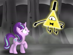 Size: 2048x1536 | Tagged: safe, artist:skyfaller3d, starlight glimmer, pony, unicorn, bill cipher, crossover, gravity falls, this will end in tears, this will end in tears and/or death