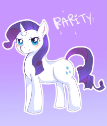 Size: 847x1000 | Tagged: safe, artist:charmyamber, rarity, pony, unicorn, female, mare, pixiv, purple mane, solo, white coat