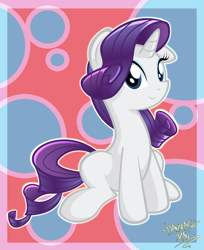 Size: 2037x2500 | Tagged: safe, artist:danmakuman, rarity, pony, unicorn, female, horn, mare, solo, white coat