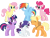 Size: 1580x1205 | Tagged: safe, artist:schnuffitrunks, derpibooru import, applejack, fluttershy, pinkie pie, rainbow dash, rarity, twilight sparkle, twilight sparkle (alicorn), alicorn, earth pony, pegasus, pony, unicorn, alternate hairstyle, female, mane six, mare, short hair, short mane