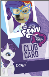 Size: 284x449 | Tagged: safe, rarity, pony, unicorn, equestria girls, become an equestria girl, doge, female, horn