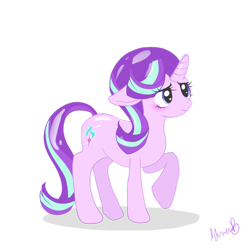 Size: 1024x1024 | Tagged: safe, artist:ladyygwendolyn, starlight glimmer, pony, simple background, solo, white background