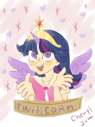 Size: 1024x1365 | Tagged: safe, artist:cheryl-jum, derpibooru import, twilight sparkle, twilight sparkle (alicorn), alicorn, horned humanization, humanized, winged humanization