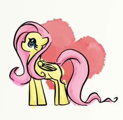 Size: 654x638 | Tagged: safe, artist:ofruittango, fluttershy, pegasus, pony, female, mare, simple background, solo