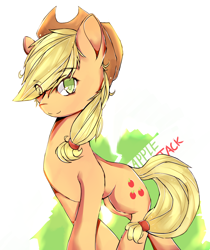 Size: 1812x2157 | Tagged: safe, artist:inkytophat, applejack, earth pony, pony, female, looking at you, mare, smiling, solo