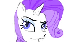 Size: 640x360 | Tagged: safe, rarity, pony, unicorn, bust, duckface, portrait, pouting, solo